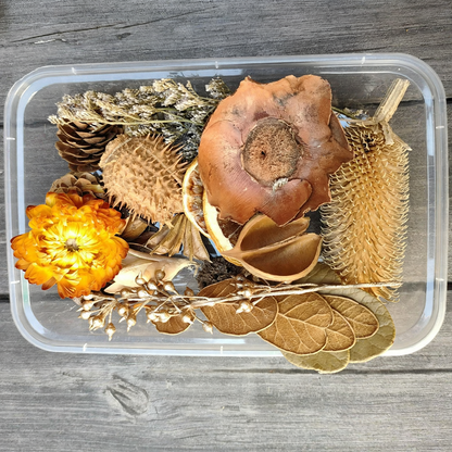 Glasgefäß für Duftöl und Trockenblumen