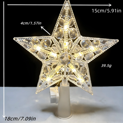 LED-Weihnachtsbaumspitze mit Stern-Design