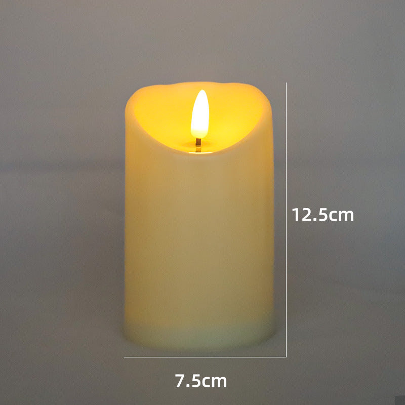 LED-Echtwachs-Optik Kerze mit beweglicher Flamme