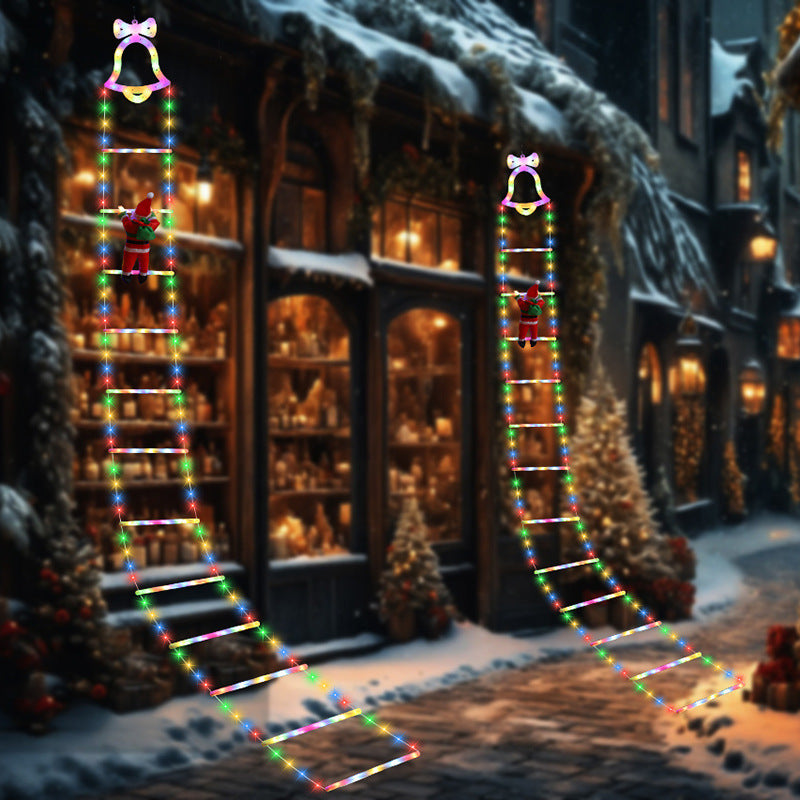 LED-Weihnachts-Leiter-Lichterkette mit Weihnachtsmann