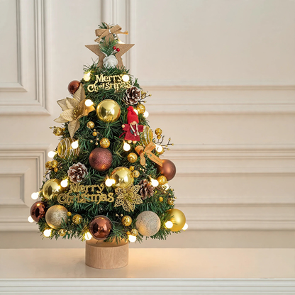 Dekorativer Tisch-Weihnachtsbaum mit Holzständer