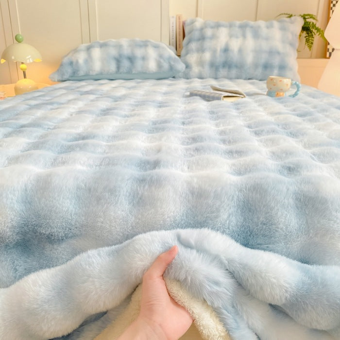 Weiches Bettlaken aus Milchfaser-Fleece, 180x200-220cm