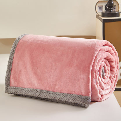 Flauschige Korallenfleece-Decke, unifarben