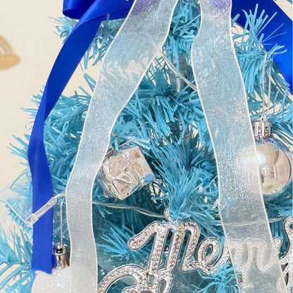 Miniatur-Weihnachtsbaum-Set mit Beleuchtung
