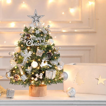 Dekorativer Tisch-Weihnachtsbaum mit Holzständer