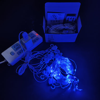 LED-Kupferdraht-Vorhang-Lichterkette mit Fernbedienung