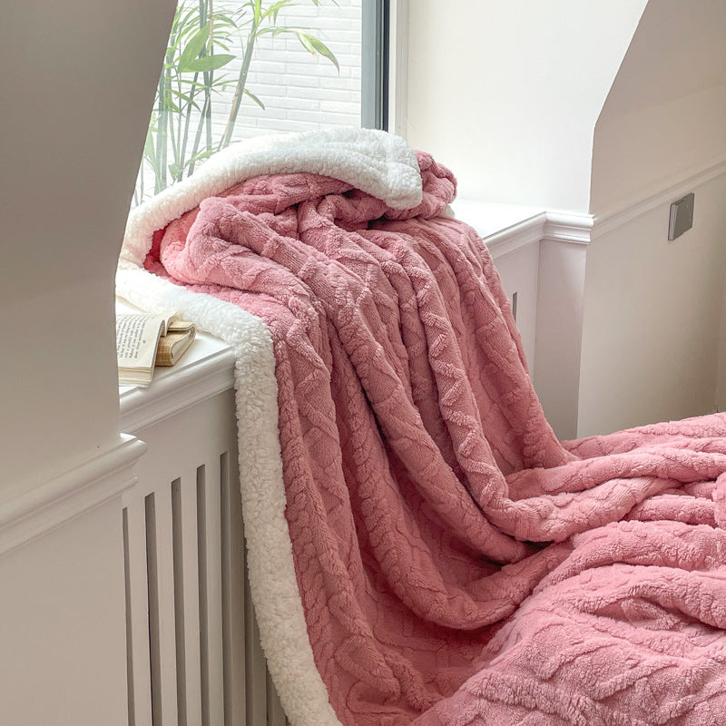 Doppelseitige Milchfaser-Fleece-Decke, vielseitig einsetzbar