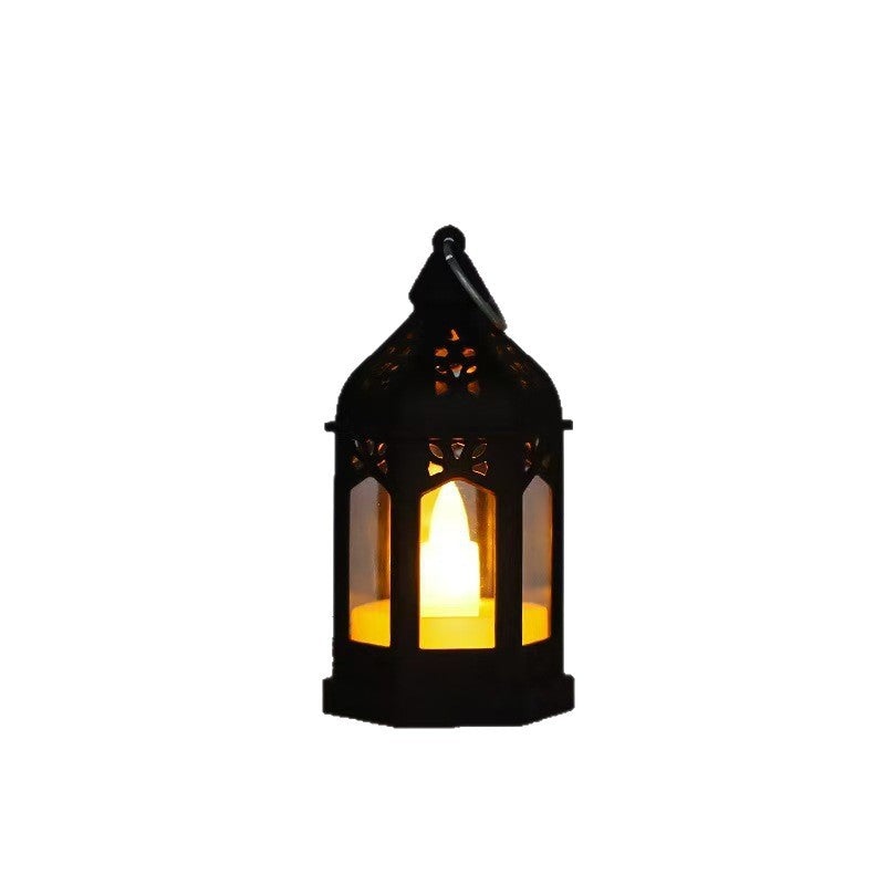 Dekorative LED-Laterne mit elektronischer Kerze