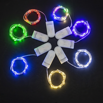 LED-Kupferdraht-Lichterkette mit Knopfzellenbetrieb