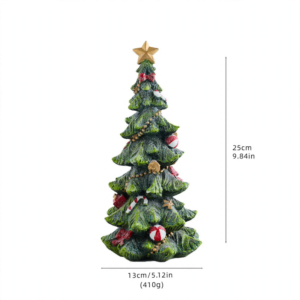 Dekorative Weihnachtsbaum-Spieluhr aus Harz