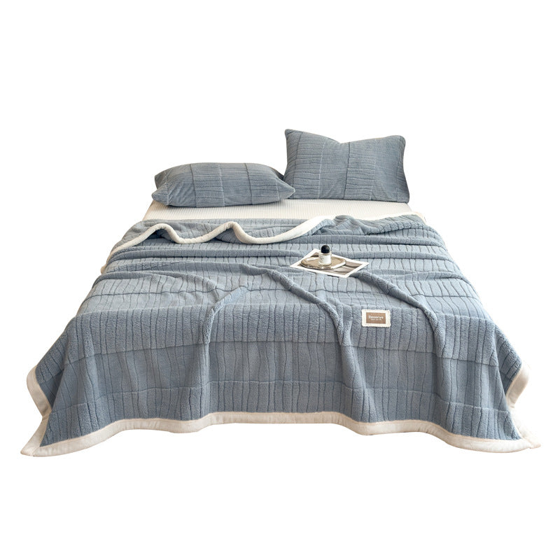 Jacquard-Wohndecke aus weichem Fleece, doppelseitig
