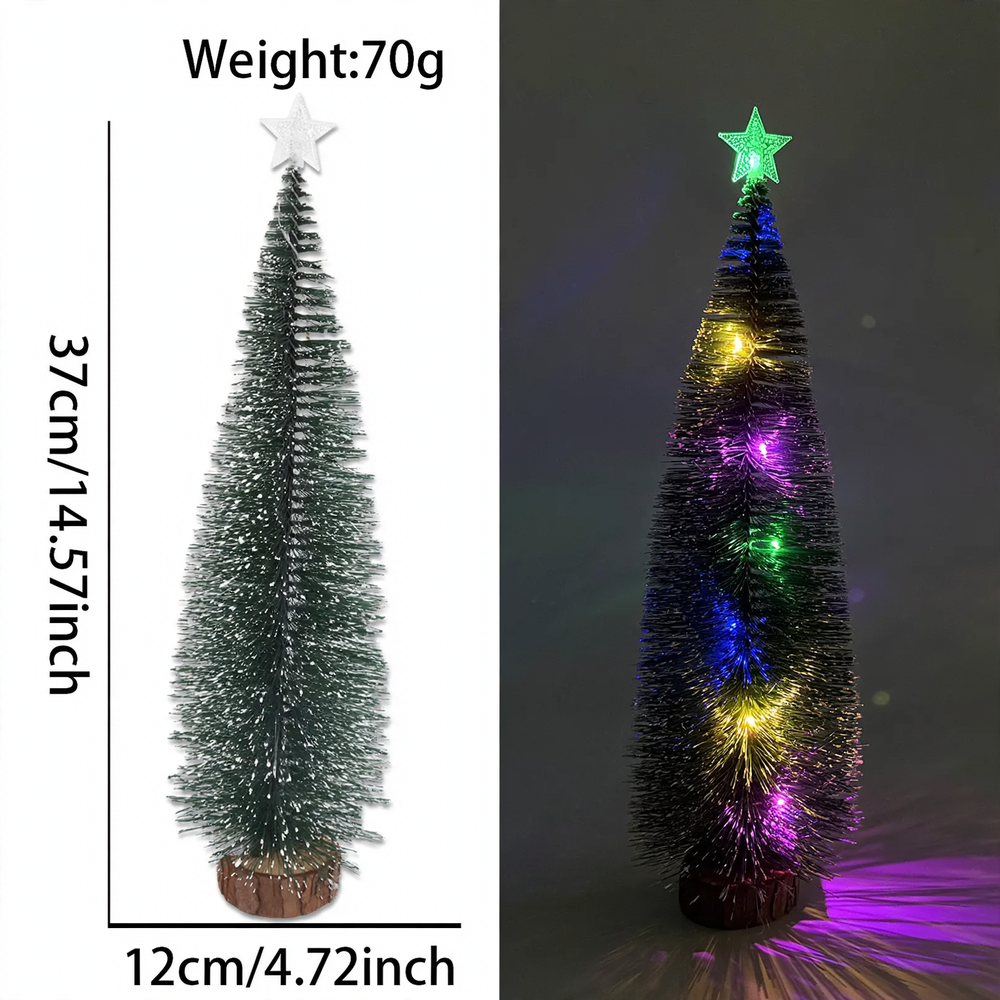 Beleuchteter Mini-Weihnachtsbaum mit Stern, verschiedene Größen