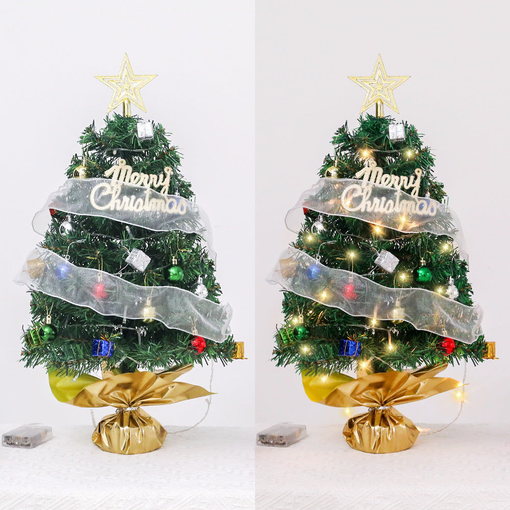 Mini-Weihnachtsbaum-Set mit LED-Beleuchtung