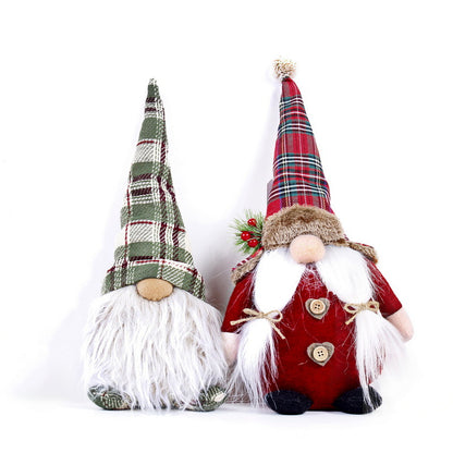 Dekorative Weihnachts-Wichtelfigur, sitzend, 35 cm