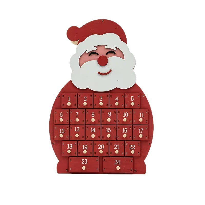 Weihnachts-Countdown-Kalender aus Holz, verschiedene Motive