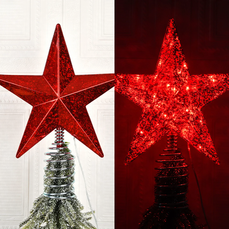 Leuchtender Stern für die Weihnachtsbaumspitze