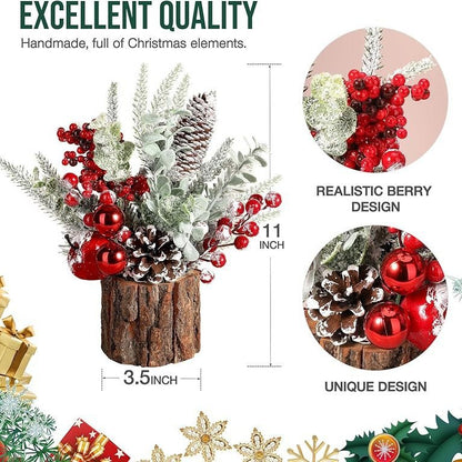 Mini-Weihnachtsbaum im Holzfass-Design