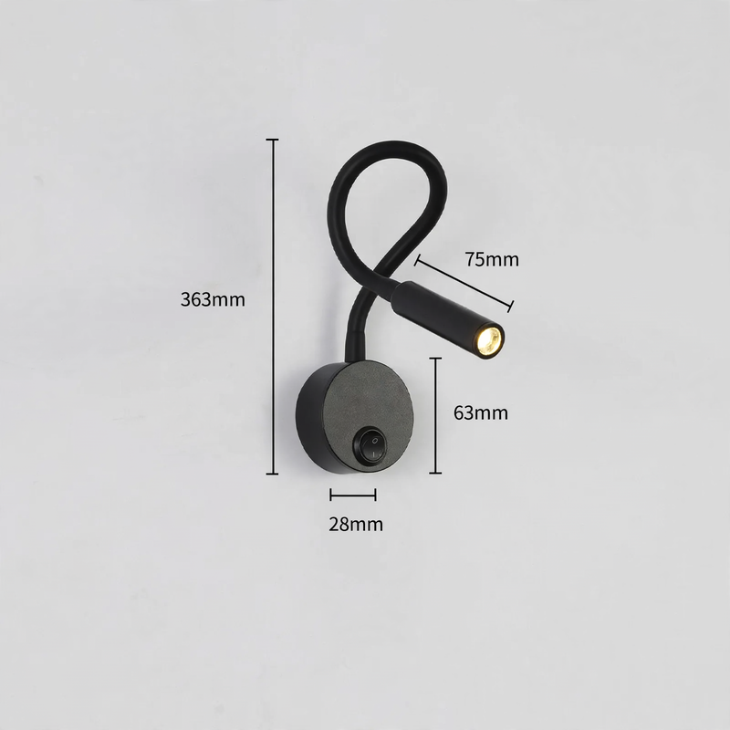 Flexible LED-Leseleuchte für das Schlafzimmer