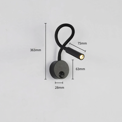 Flexible LED-Leseleuchte für das Schlafzimmer