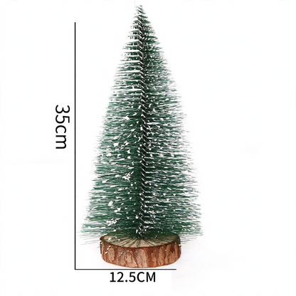 Mini-Weihnachtsbaum aus PVC, beschneit, verschiedene Größen