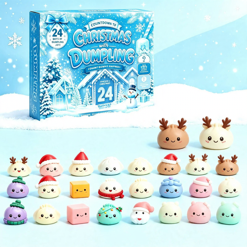 Weihnachts-Adventskalender mit Slow-Rebound-Spielzeug