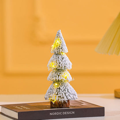 Mini-Weihnachtsbaum, Tischdekoration mit Schnee-Effekt