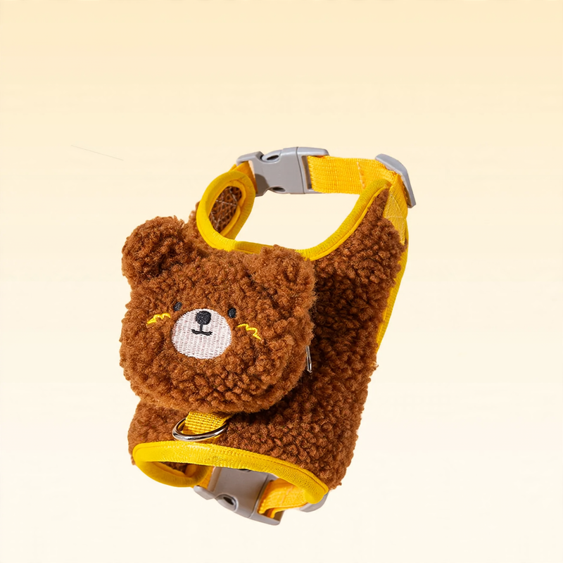 Fleece-Brustgeschirr mit Tiermuster für Katzen