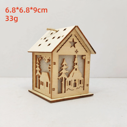 Dekoratives Holzhaus für die Weihnachtszeit