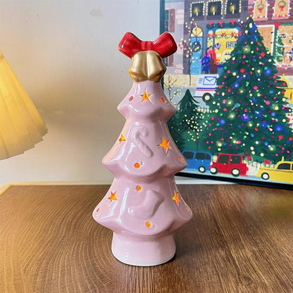 Dekorative Keramik-Weihnachtsbaum-Leuchte