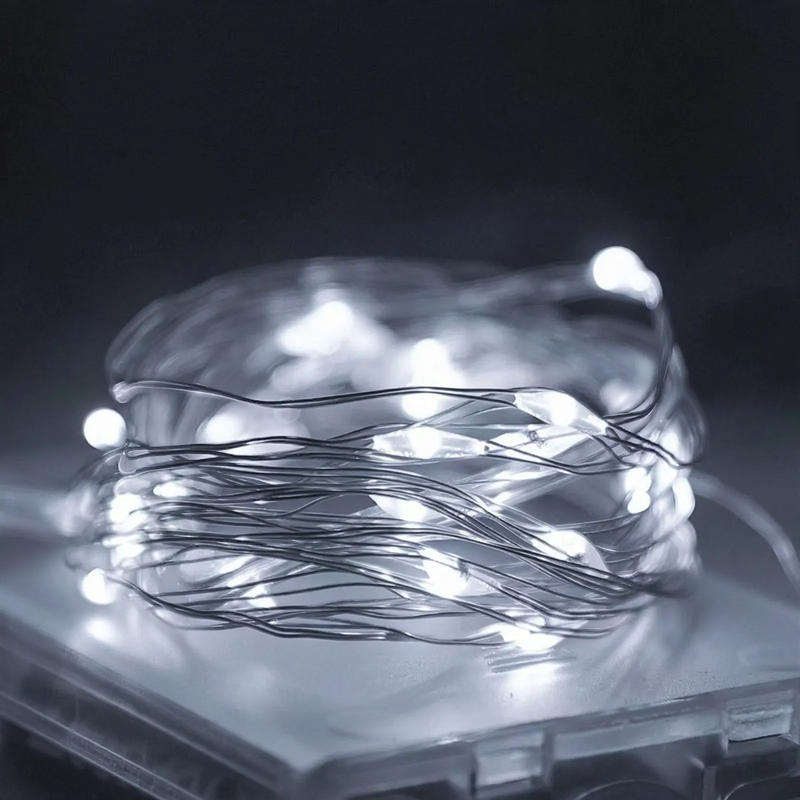 LED-Kupferdraht-Lichterkette, batteriebetrieben