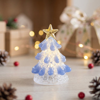 Handgeferti Glas-Weihnachtsbaum-Nachtleuchte