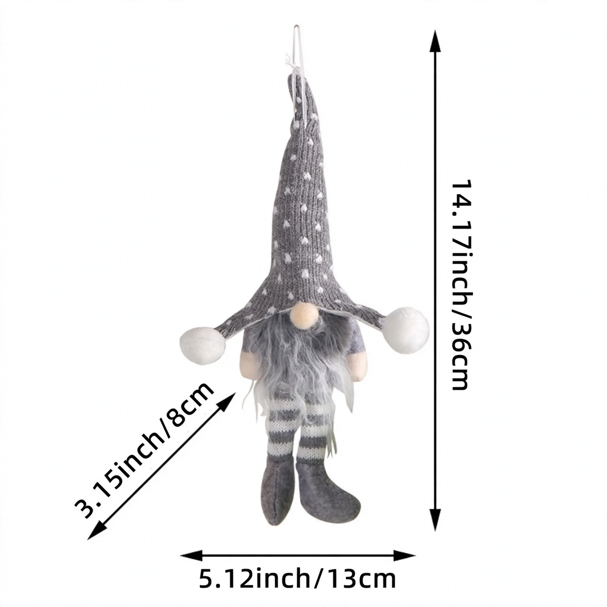 Leuchtende Weihnachts-Wichtelfigur mit Pailletten