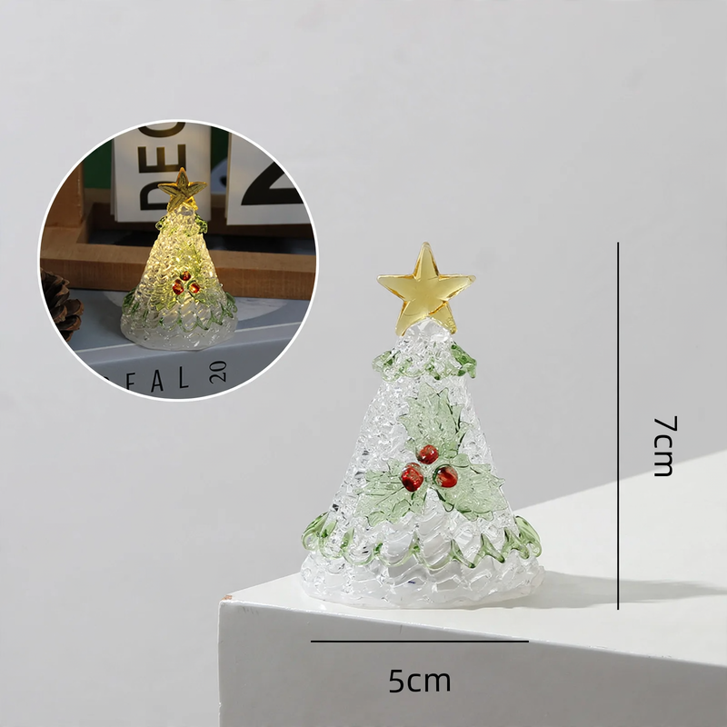 Handgeferti Glas-Weihnachtsbaum-Nachtleuchte