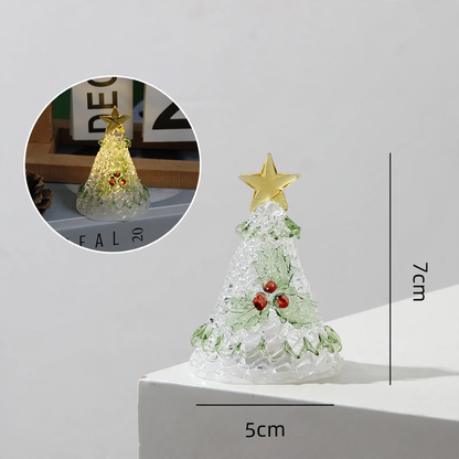 Handgeferti Glas-Weihnachtsbaum-Nachtleuchte
