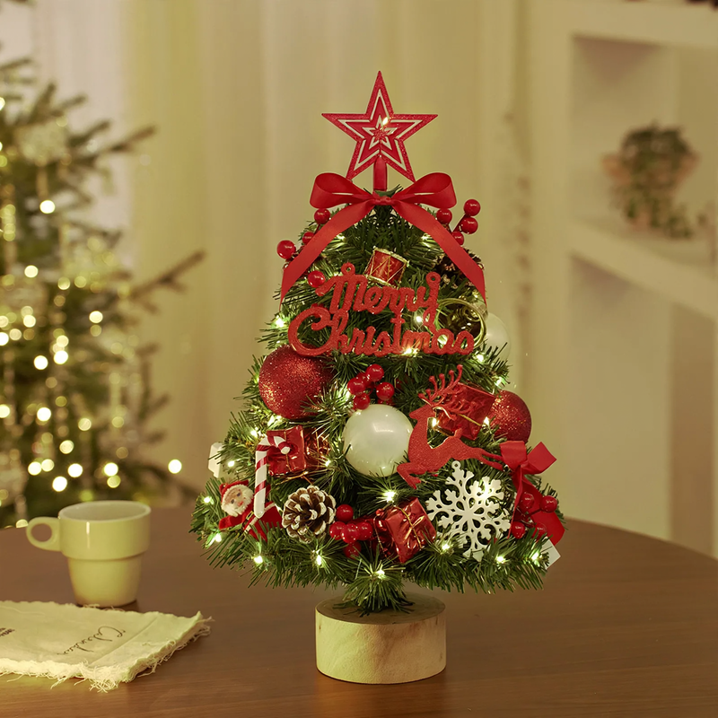 Mini-Weihnachtsbaum-Set für den Tisch