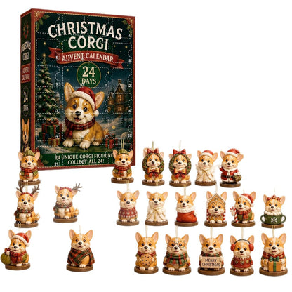 Dekorative Hunde-Adventskalender-Box, Acryl