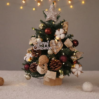Künstlicher Weihnachtsbaum mit Beleuchtung, PE, 45-90 cm
