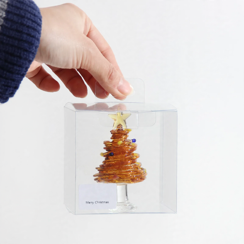 Glas-Weihnachtsbaum, 8,5 cm, handgeferti Dekoration