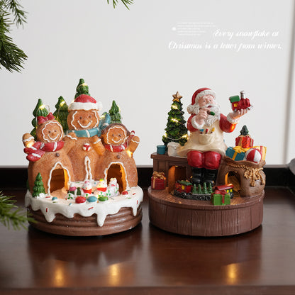 Dekorative Weihnachts-Spieluhr mit Beleuchtung