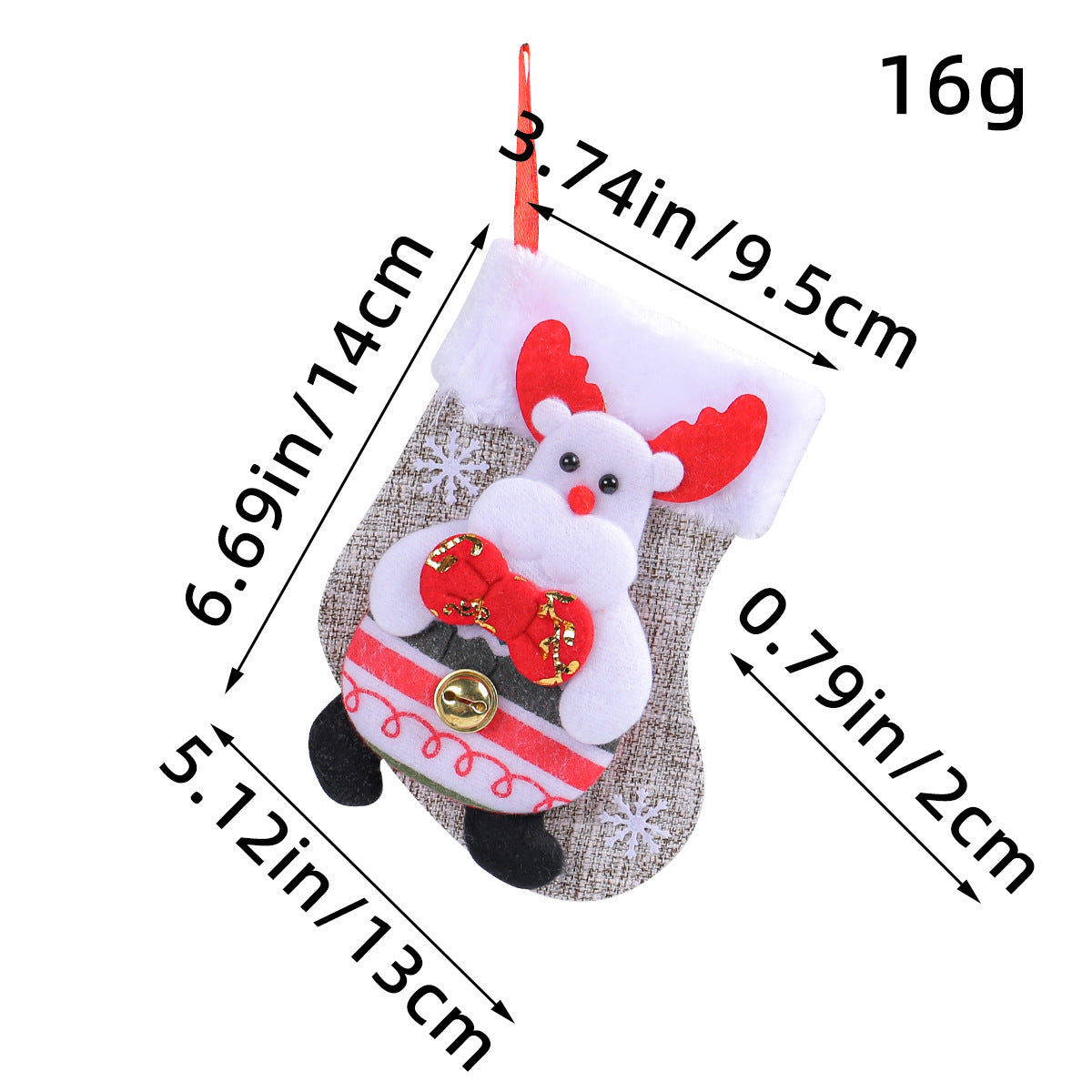 Weihnachts-Wichtel mit Strickmütze und Geweih