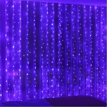 LED-Kupferdraht-Vorhang-Lichterkette mit Fernbedienung