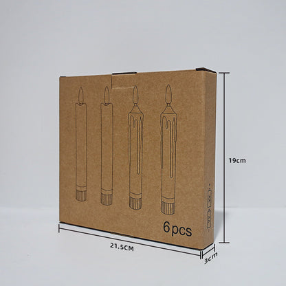 LED-Stabkerzen-Set mit Fernbedienung, Kunststoff