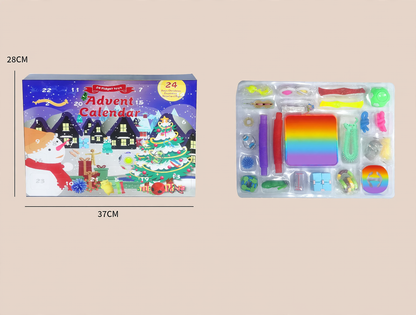 Weihnachts-Adventskalender mit 24 Anti-Stress-Spielzeugen