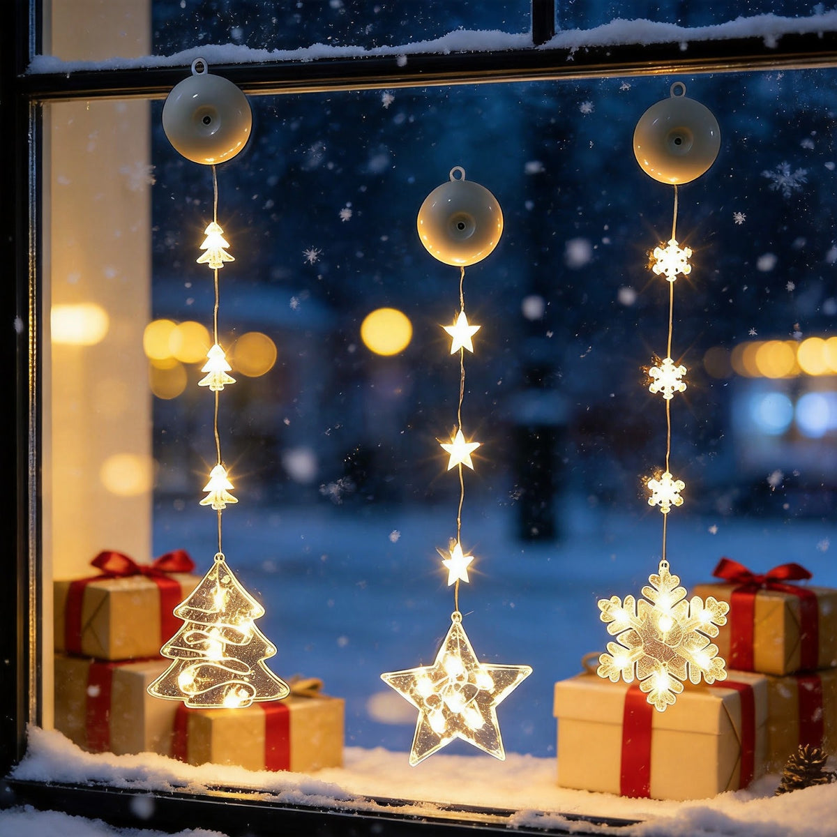 LED-Weihnachts-Sauglicht für Fenster