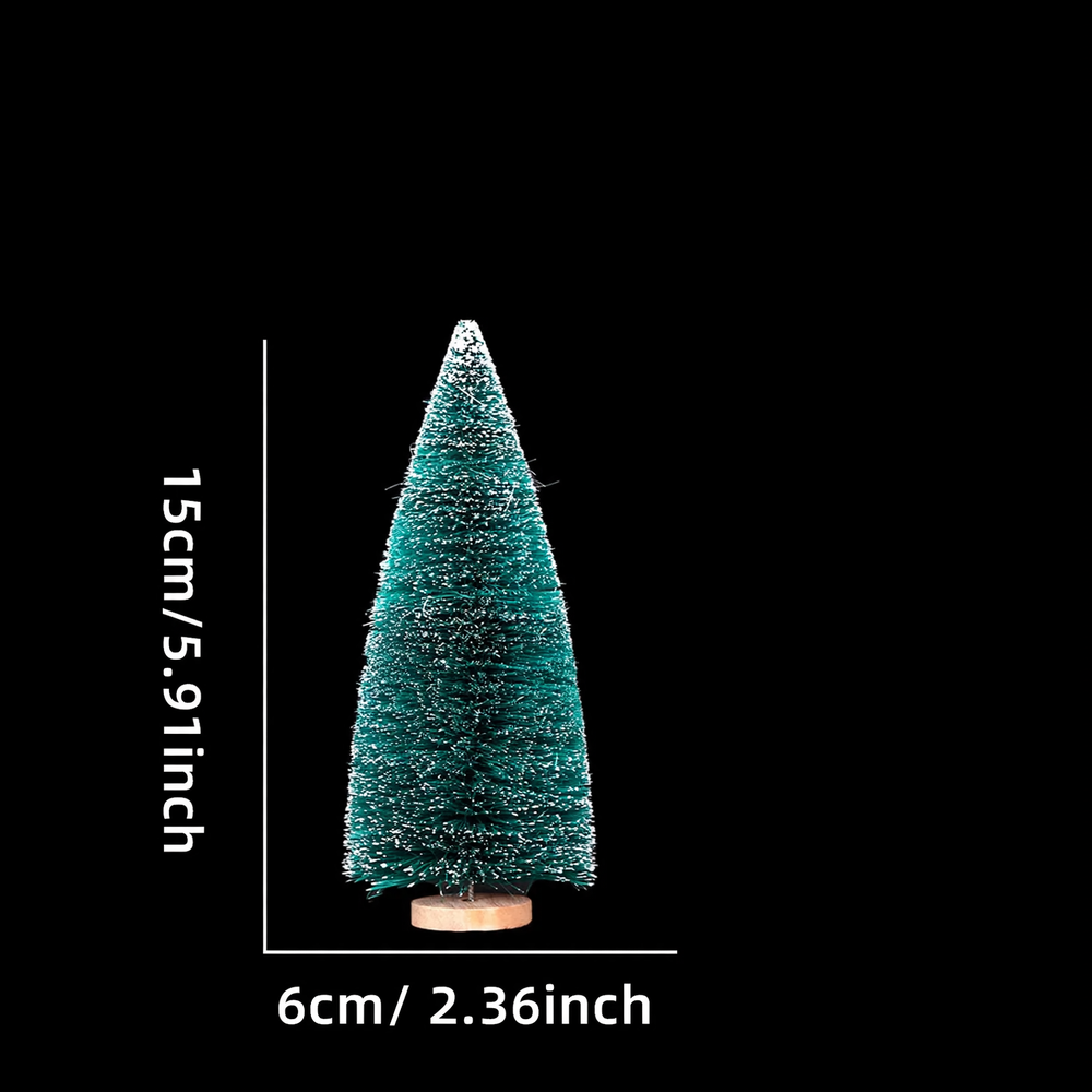 Mini-Weihnachtsbaum aus Kiefernnadeln, beschneit