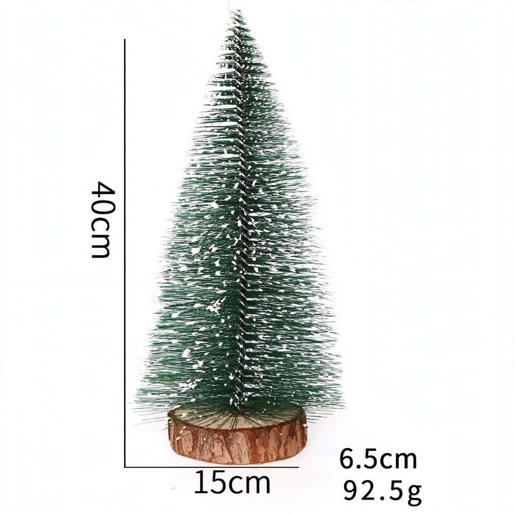 Mini-Weihnachtsbaum mit Holzsockel, beschneit, 10-40cm