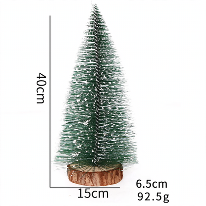 Mini-Weihnachtsbaum mit Holzsockel, beschneit, 10-40cm
