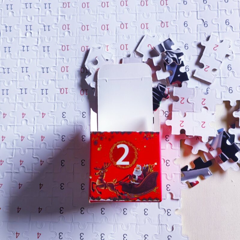 Weihnachts-Puzzle-Adventskalender mit 24 Türchen
