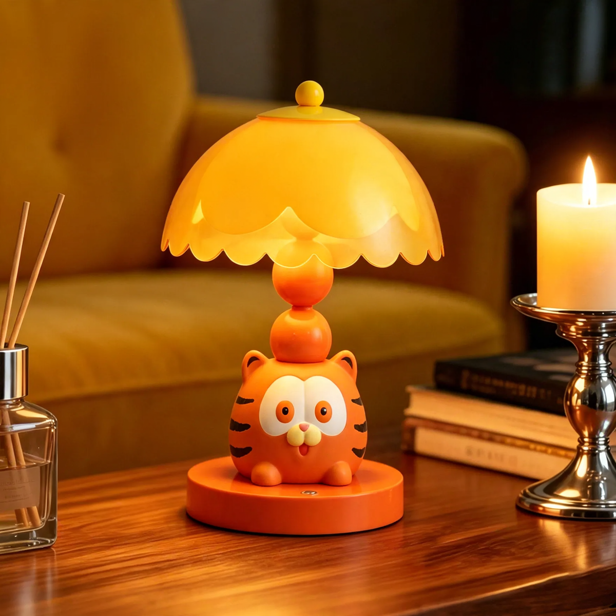 Garfield-Nachtlicht in Gelb