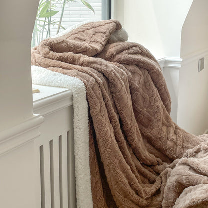 Doppelseitige Milchfaser-Fleece-Decke, vielseitig einsetzbar